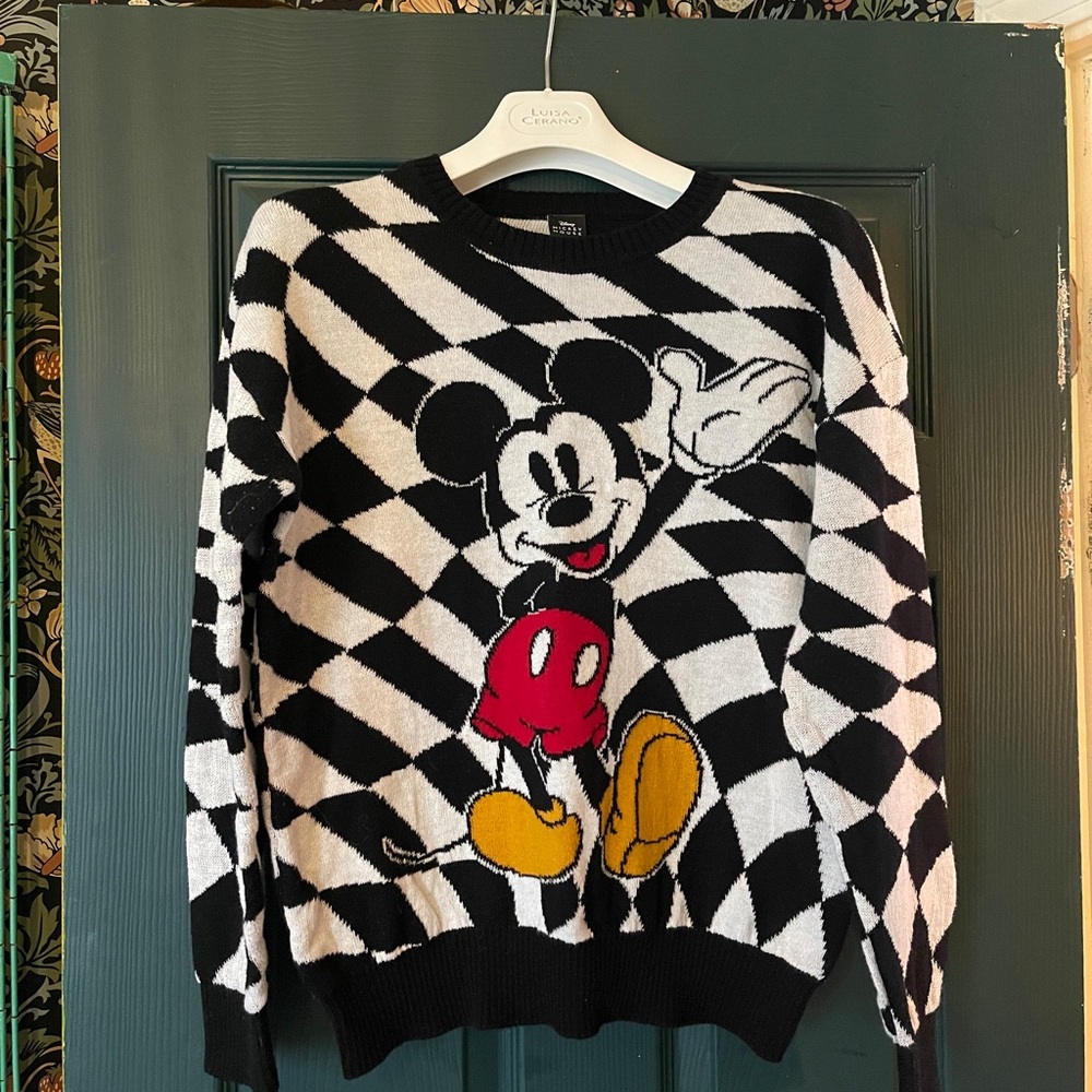 Disney Black and White Mickey Mouse Sweater